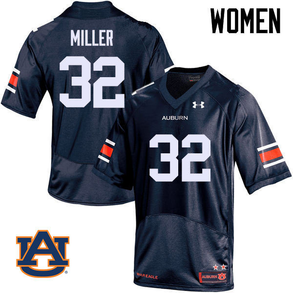 Women Auburn Tigers #32 Malik Miller College Football Jerseys Sale-Navy